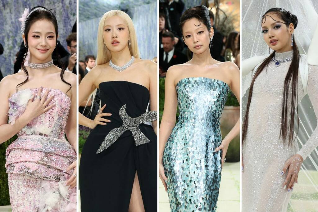 Jisoo, Rosé, Jennie and Lisa (Blackpink) at Met Gala 2026. Photo: AFP