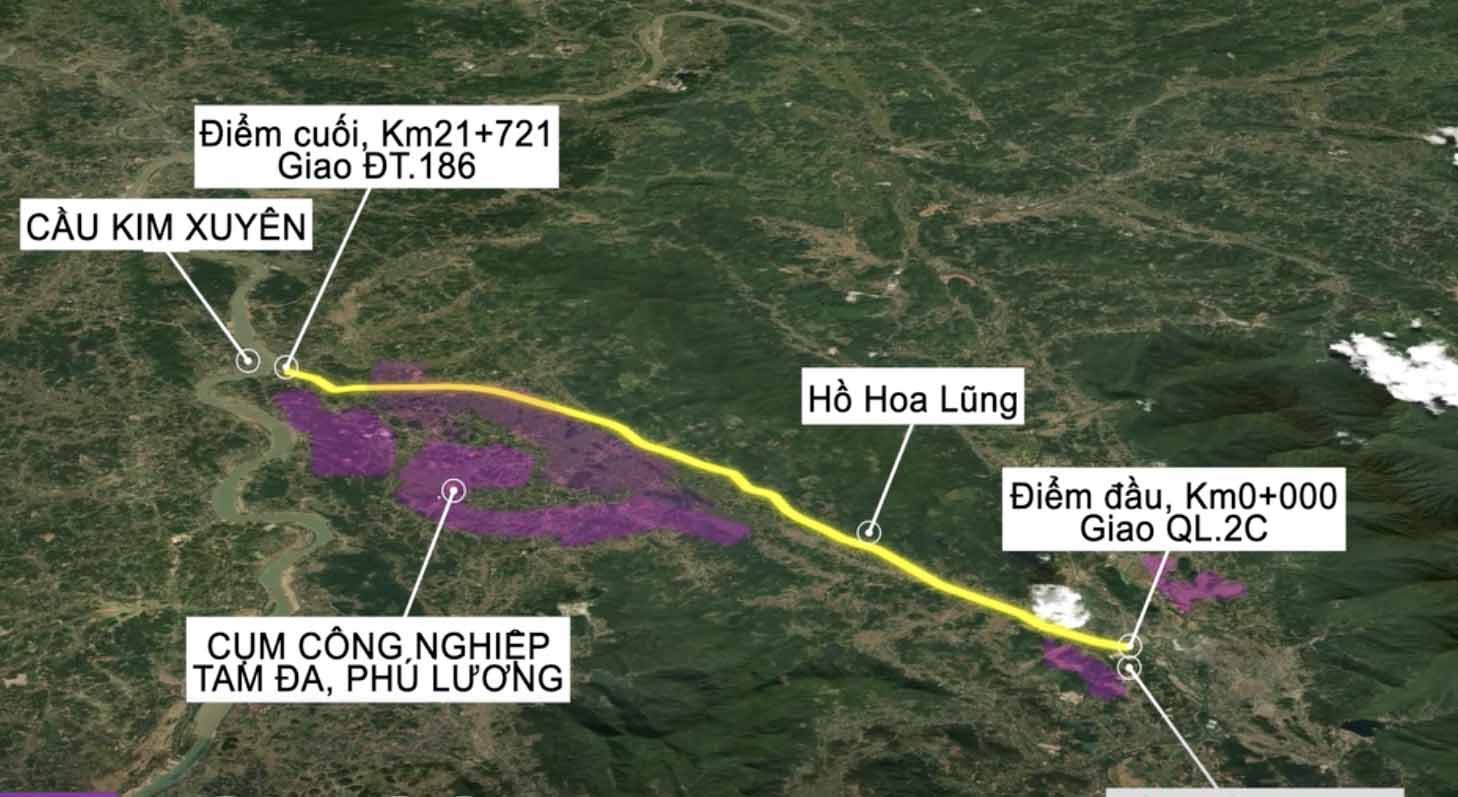 Tuyến đường từ xã Sơn Thủy - cầu Kim Xuyên giúp phát triển công nghiệp, dịch vụ và tạo việc làm cho lao động địa phương. Ảnh: Việt Bắc.