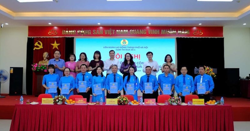 Cụm thi đua số 1 thuộc LĐLĐ Hà Nội ký thỏa thuận thi đua 2026