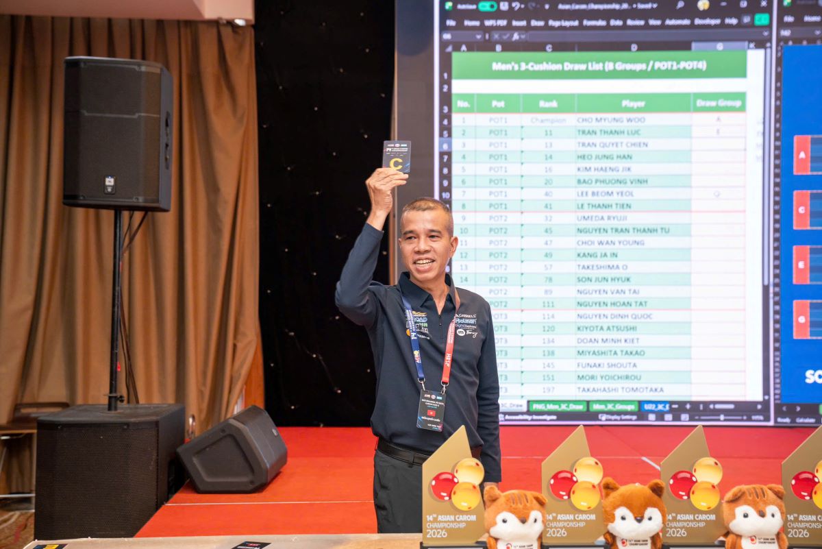 Tran Quyet Chien aims to compete for the championship at the Asian Carom Championship at home. Photo: Phong Le