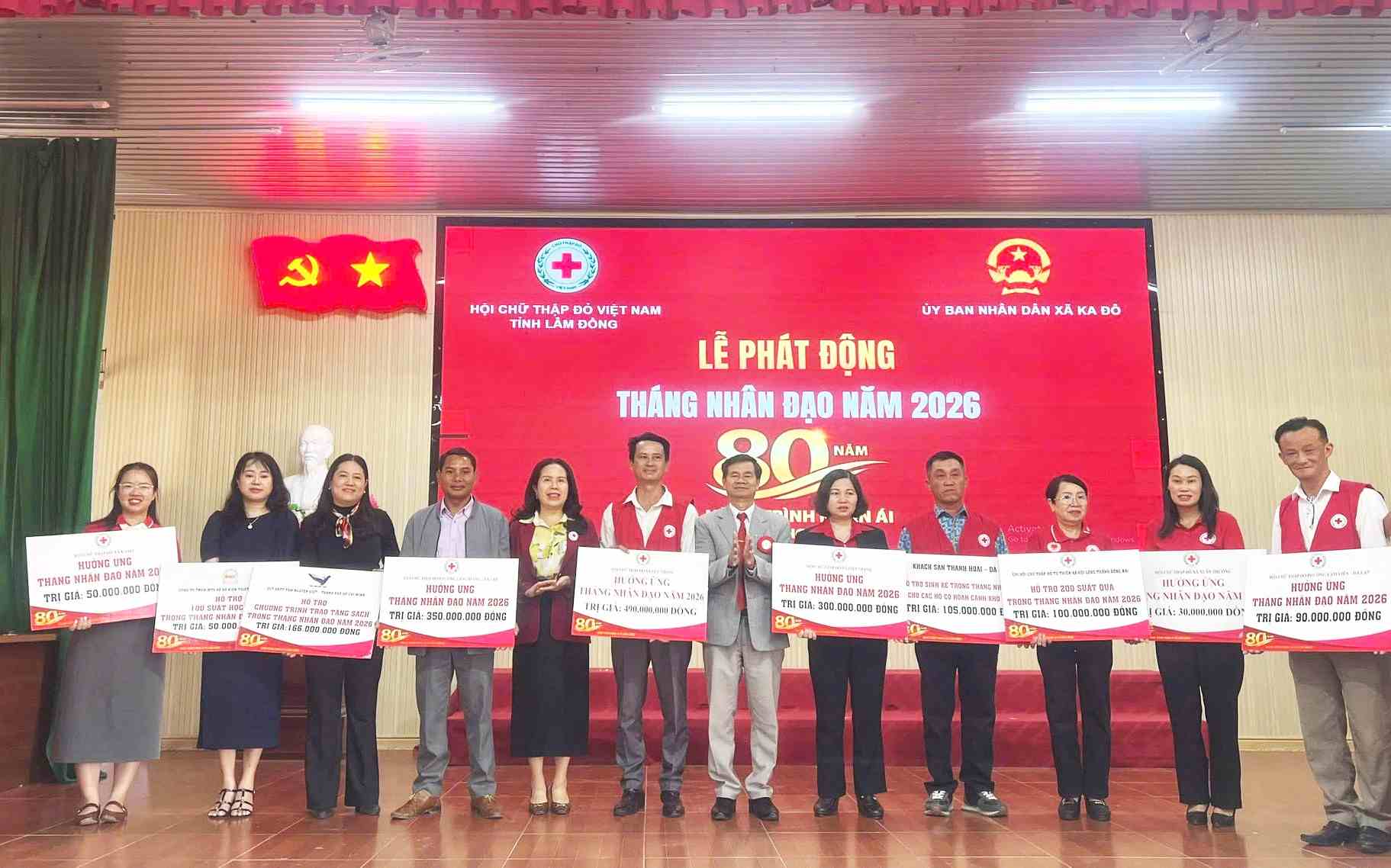 Các tổ chức, cá nhân trên địa bàn tỉnh Lâm Đồng hưởng ứng Tháng Nhân đạo năm 2026. Ảnh: Quốc Hùng 