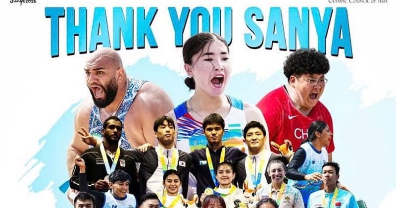 Vận động viên Việt Nam trên bãi biển xuất hiện trong ảnh tri ân của Hội đồng Olympic châu Á