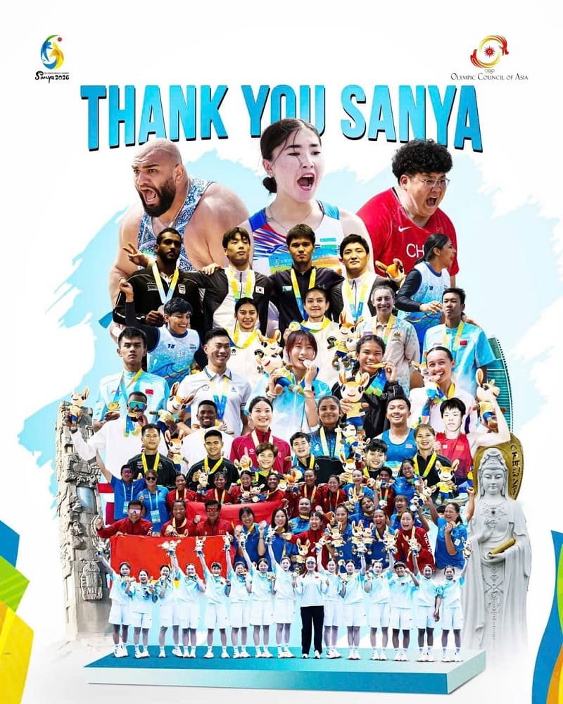 Image of OCA thanking the 2026 Asian Beach Games. Photo: OCA
