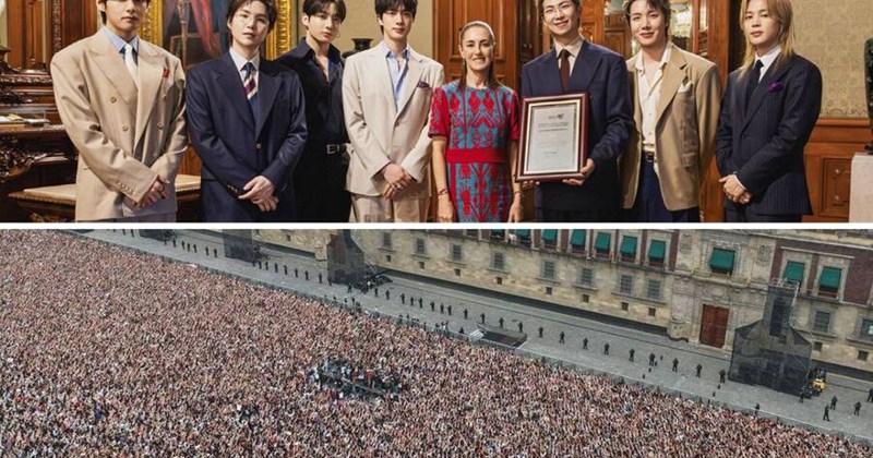 50.000 fan chào đón BTS tại Phủ Tổng thống Mexico sau 5 giờ công bố