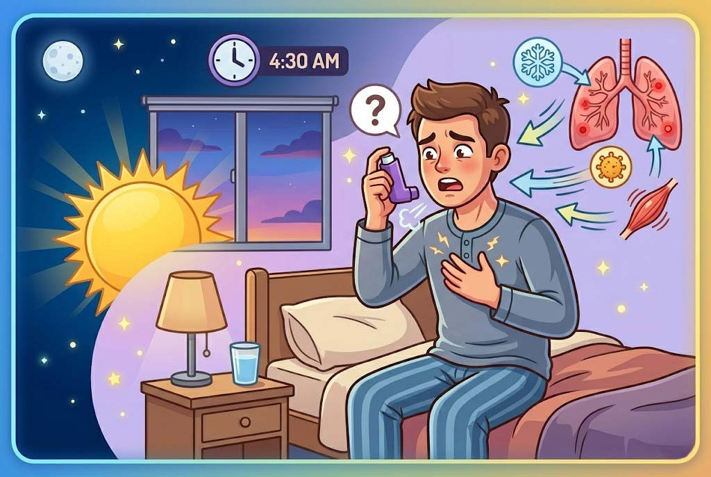 The reason asthma often worsens in the early morning