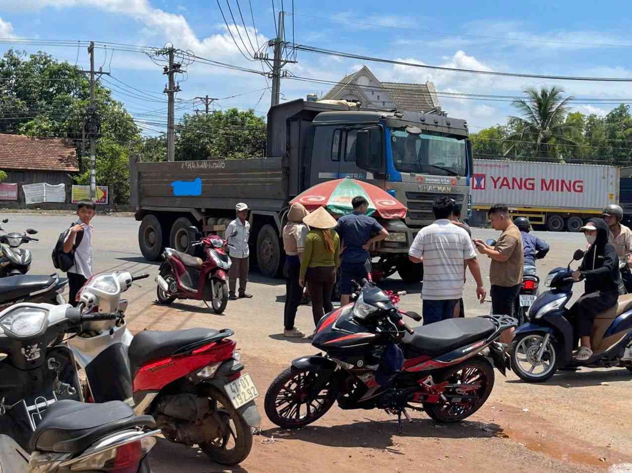 Hiện trường vụ tai nạn. Ảnh: Bạn đọc cung cấp