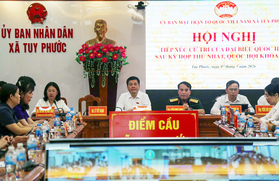 Quang cảnh buổi tiếp xúc. Ảnh: Hoài Phương