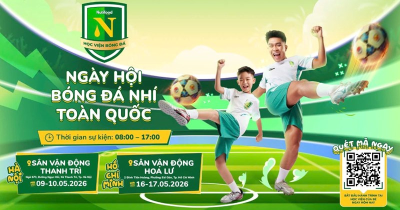 Nutifood chuẩn bị tổ chức Giải bóng đá thiếu niên nhi đồng 2026