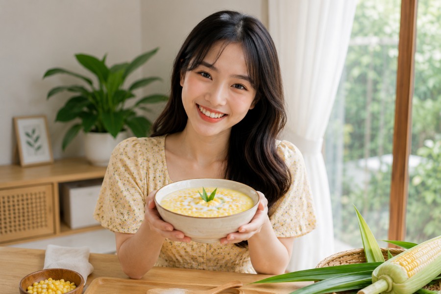 Corn sweet soup. Photo: Thuy Linh
