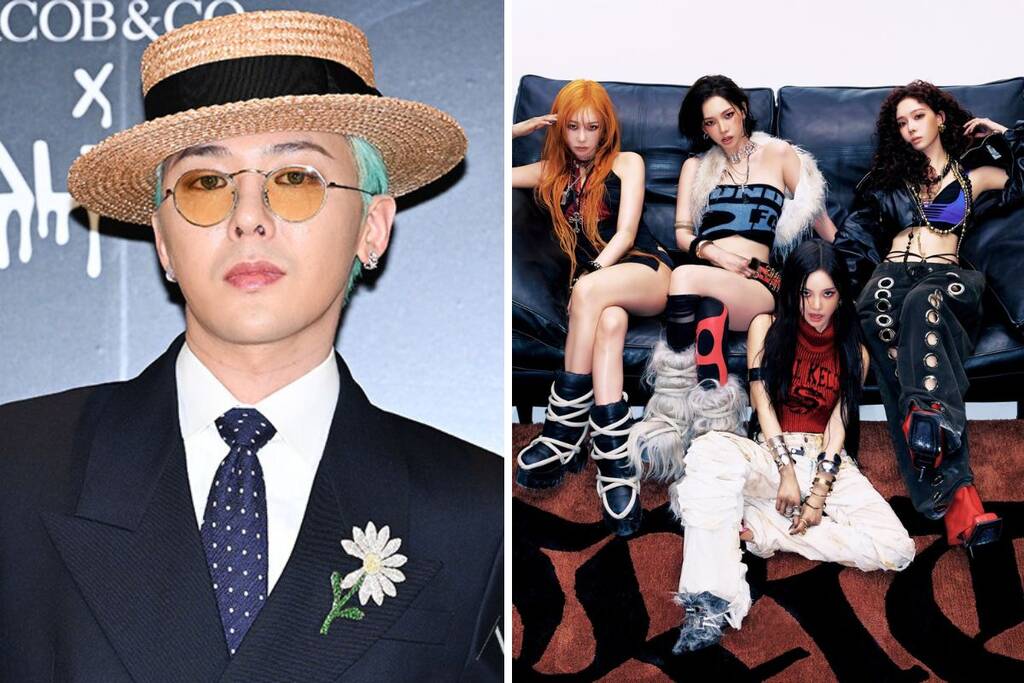 G-Dragon (Big Bang) and aespa group. Photo: Lotte