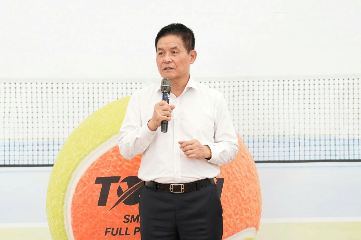 Ông Nguyễn Quốc Kỳ - Chủ tịch Liên đoàn quần vợt Việt Nam (VTF) đặt nhiều kỳ vọng vào môn thể thao mới ToTEN. Ảnh: VTF