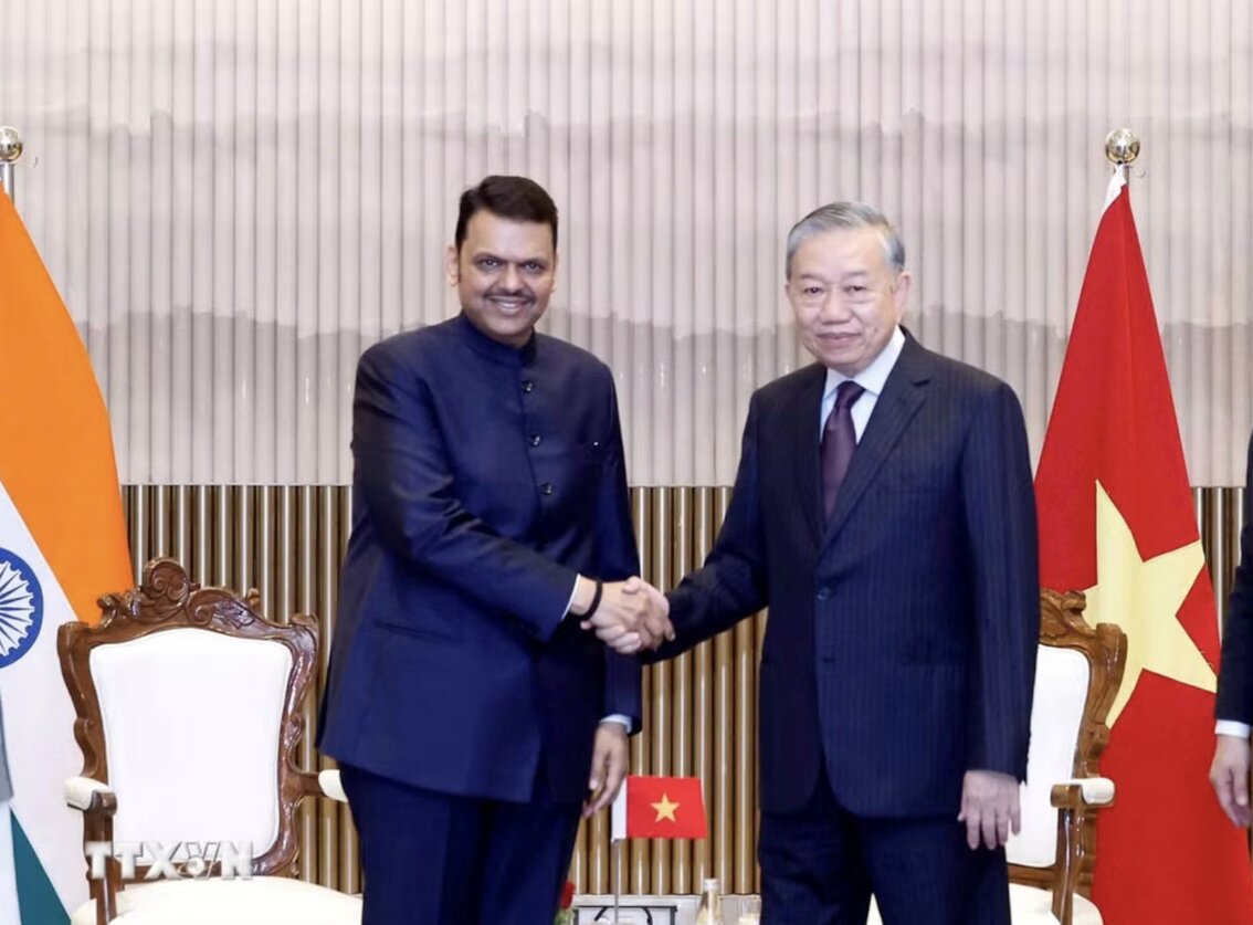 General Secretary and President To Lam highly appreciated the Maharashtra state's active coordination in organizing the Vietnam - India Business Forum. Photo: VNA