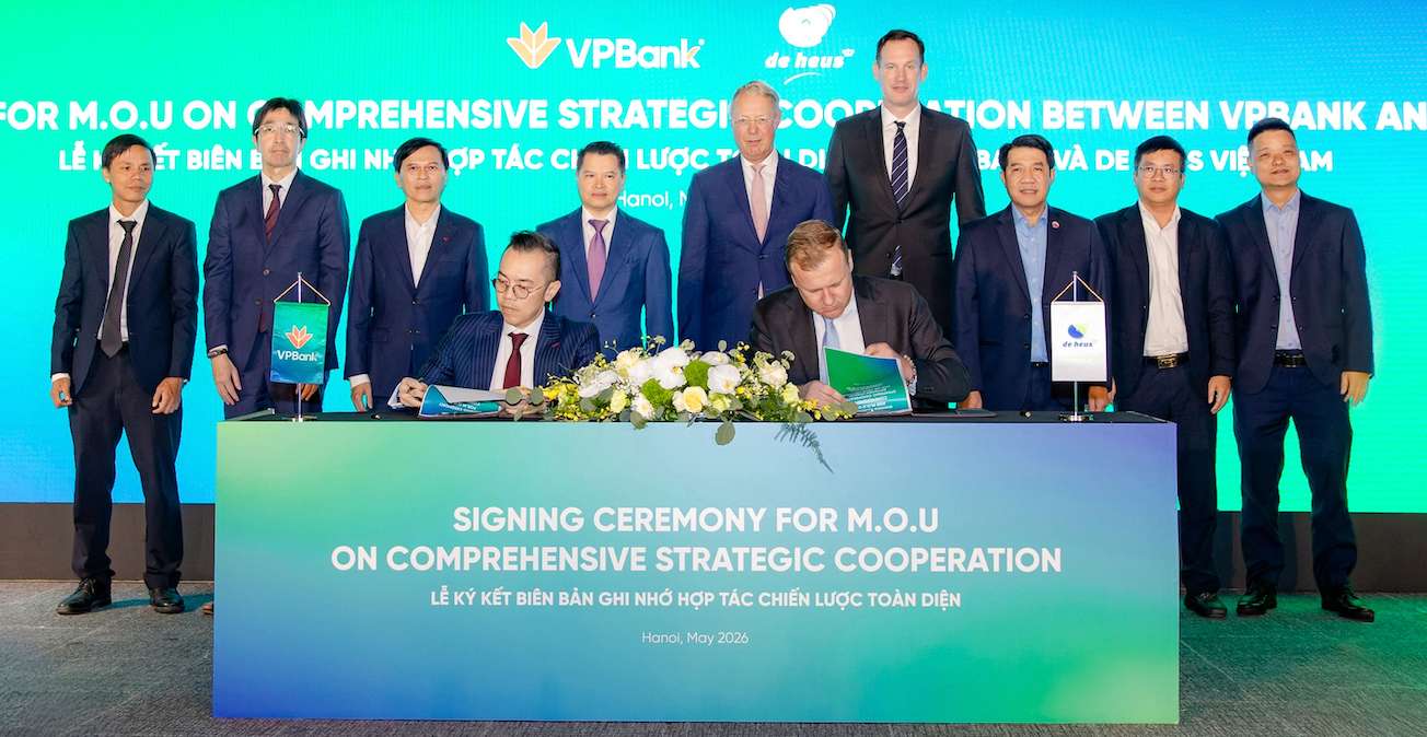 VPBank has signed a comprehensive cooperation agreement with De Heus Co., Ltd. - a member of the Royal De Heus Group (Netherlands). Photo: VPBank