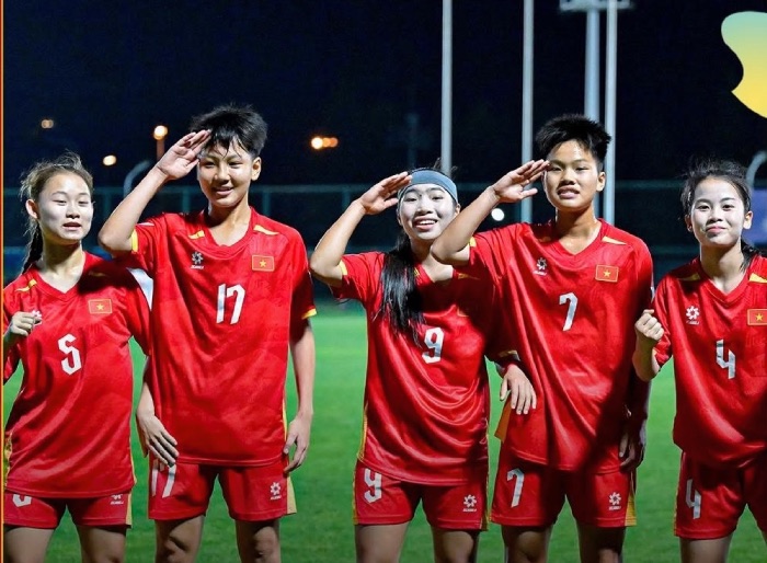 Vietnam U17 women's team enters the quarterfinals of the 2026 AFC U17 Women's Championship. Photo: VFF