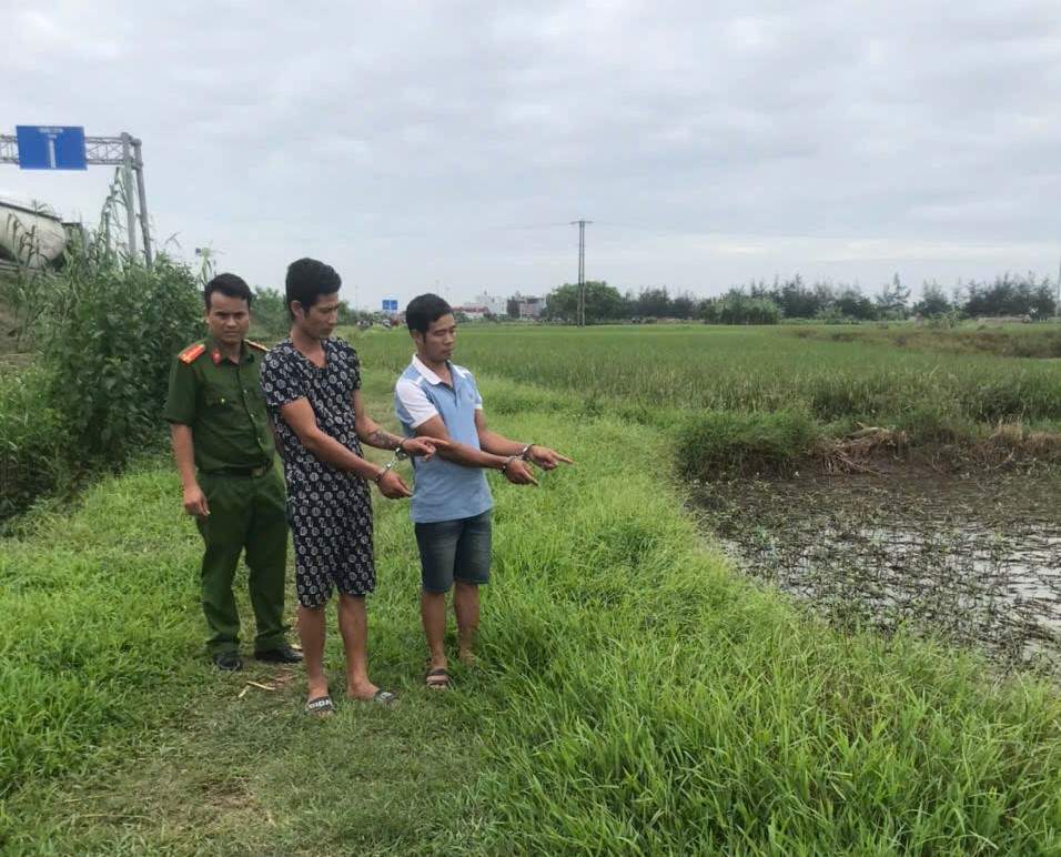 Hiện trường nơi xảy ra vụ trộm 2 con nghé tại khu vực cánh đồng. Ảnh: Công an tỉnh Hưng Yên