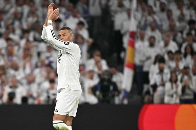 Mbappe vẫn ghi rất nhiều bàn, song Real Madrid lại liên tục bỏ lỡ các danh hiệu lớn.  Ảnh: AFP