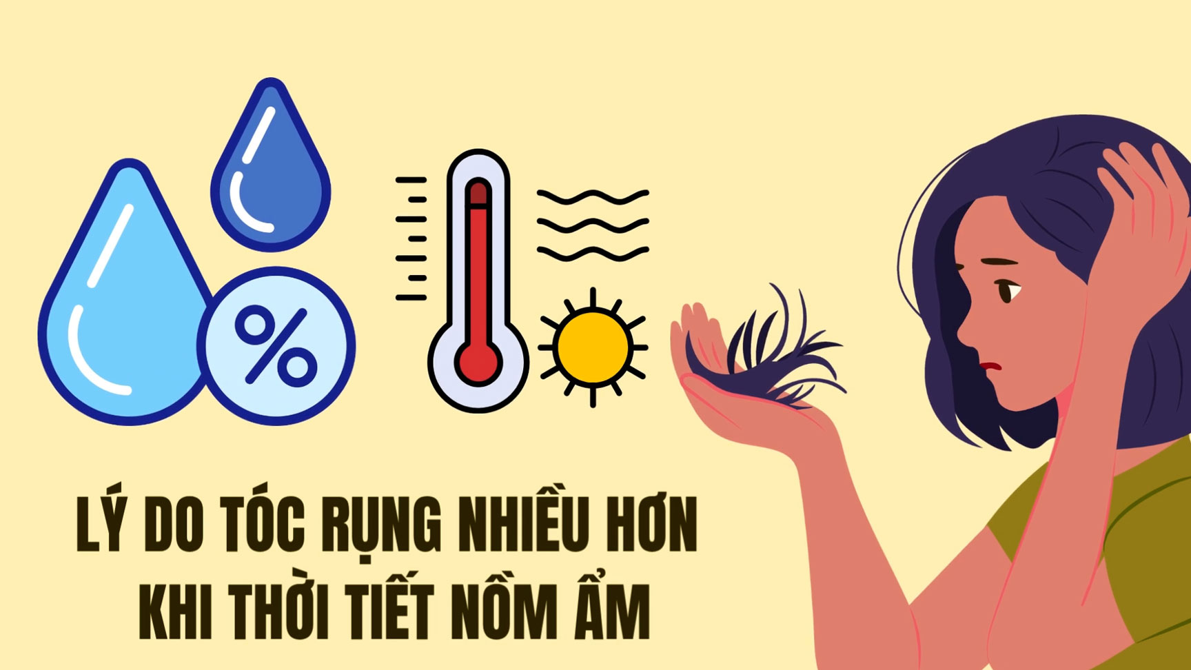 Summer humidity is an indirect cause that weakens hair and makes the scalp susceptible to infection.
