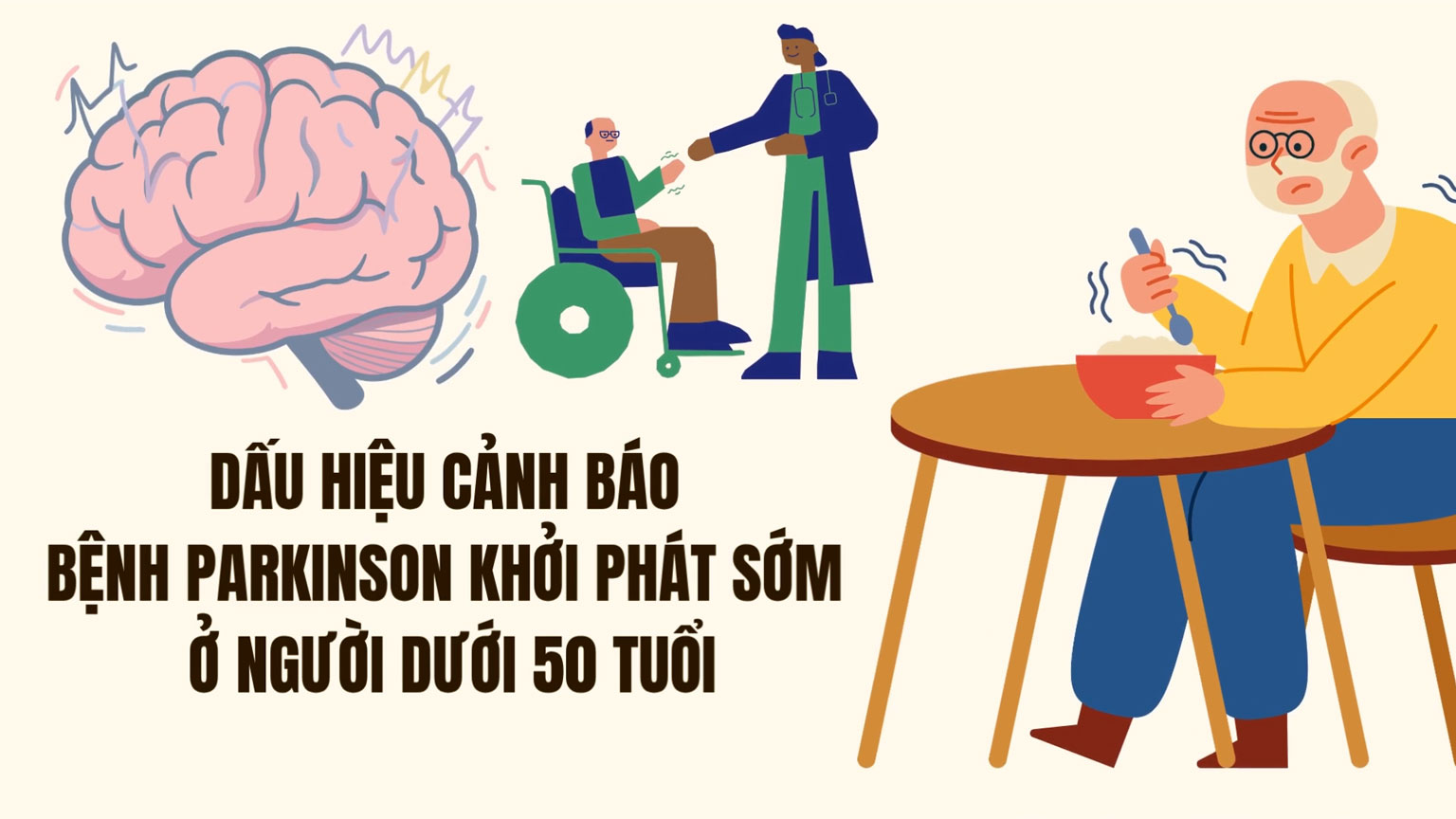 Parkinson's disease can start early, appearing in people under 50 years old due to genetic factors.