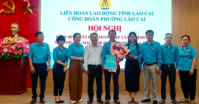 Thành lập liên đoàn lao động chợ phường Lào Cai, tập hợp 82 lao động tự do