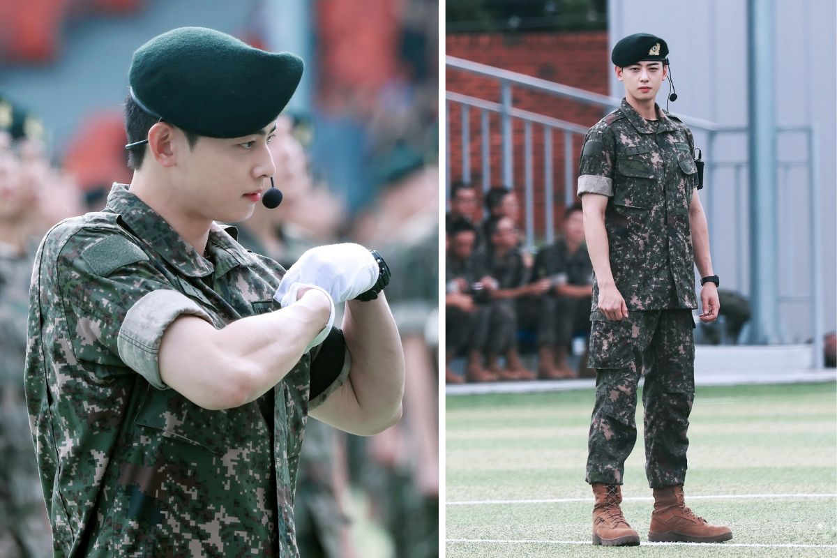 Cha Eun Woo enlisted in July 2025. Photo: Lotte