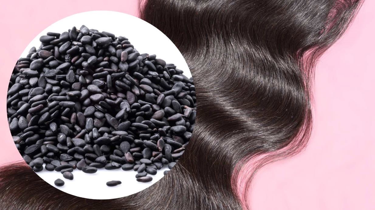 Black sesame seeds are a food that supports hair health from the inside and prevents premature graying. Graphics: Thanh Thanh