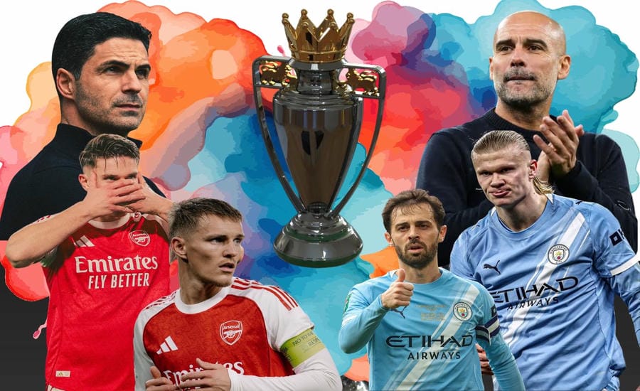 Bravery and mentality will determine the Premier League title race 2025-2026 between Arsenal and Man City. Graphics: Le Vinh