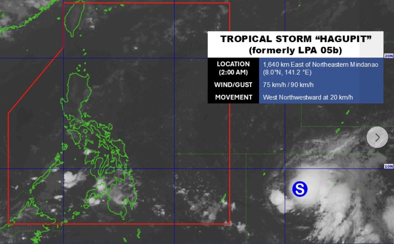 Typhoon Hagupit is forecast to enter PAR this weekend. Photo: PAGASA