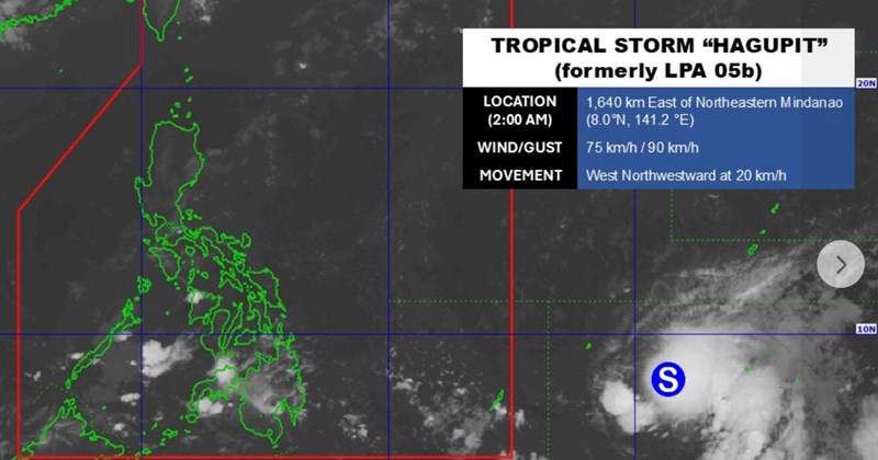 Dự báo thời điểm bão Hagupit ảnh hưởng đến Philippines