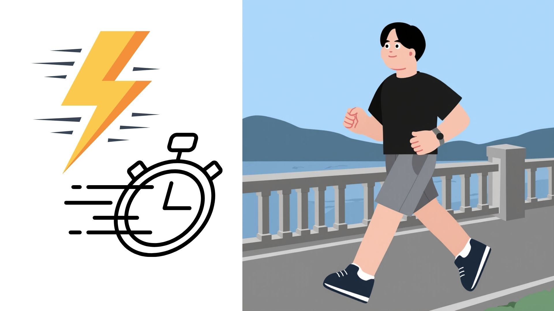 60 seconds of fast walking exercise helps assess mobility and fitness. Graphics: Thanh Thanh