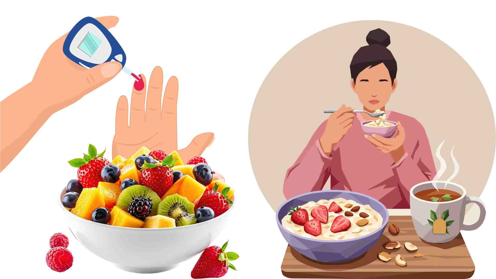 Eating habits that seem healthy but easily cause blood sugar to spike. Graphics: Ha May