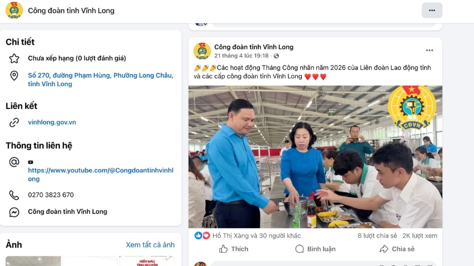 Vinh Long Provincial Labor Federation launches a video contest to spread beautiful images of workers and trade union organizations in 2026. Photo: Hoang Loc