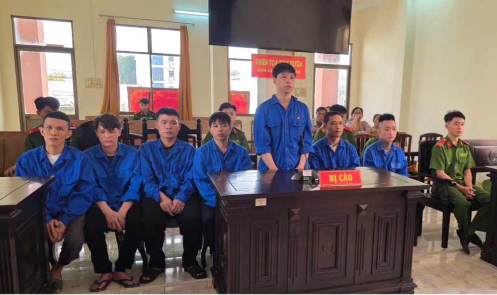 Các bị cáo là ngư phủ trú tại An Giang, Cà Mau, Hải Phòng. Ảnh: Văn Vũ