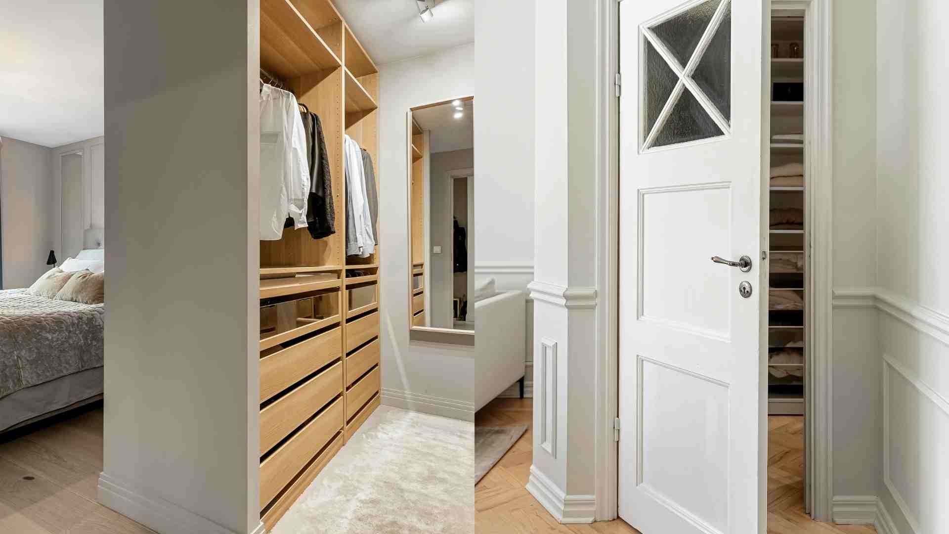 The design of the wardrobe combined with mirrors and open storage space makes the bedroom more neat and comfortable. Graphics: Ha May