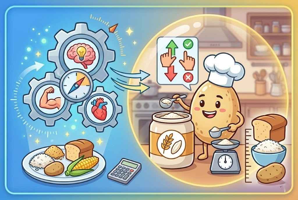 How to calculate and adjust the appropriate amount of carbohydrates each day