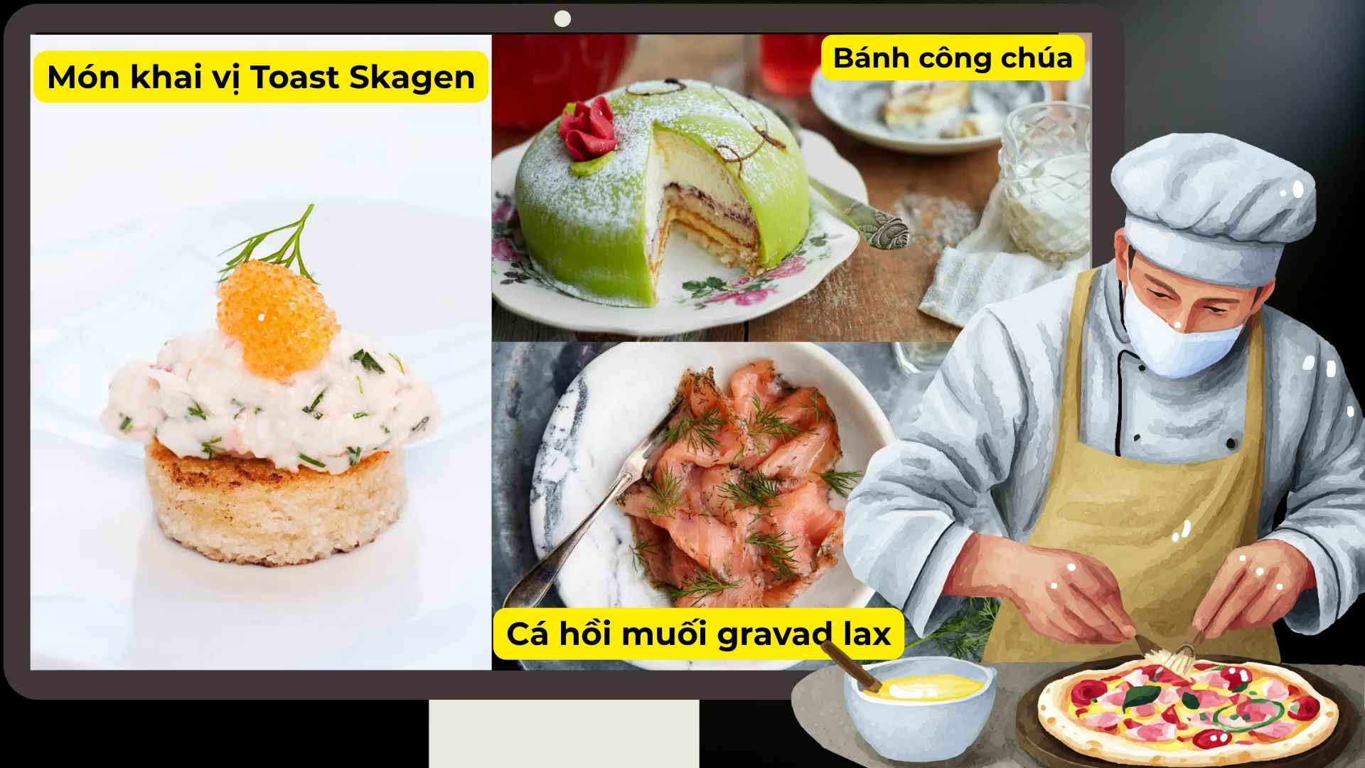 Những món ăn truyền thống mang đậm hương vị Bắc Âu là trải nghiệm ẩm thực nhiều du khách không nên bỏ lỡ khi đến Thụy Điển. Đồ họa: Minh Vũ