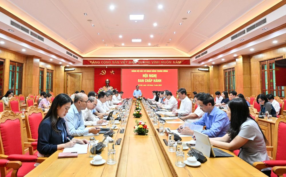 Hội nghị Ban Chấp hành Đảng bộ các cơ quan Đảng Trung ương. Ảnh: Đinh Phương
