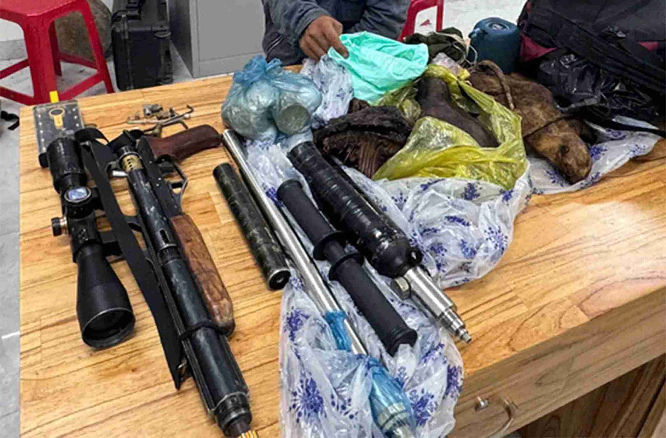From June 25, 2026, hunting and catching forest animals on the list of endangered, precious, and rare forest animals of group IB in violation of legal regulations may be fined up to 400 million VND for individuals and 800 million VND for organizations. Photo: Police provided