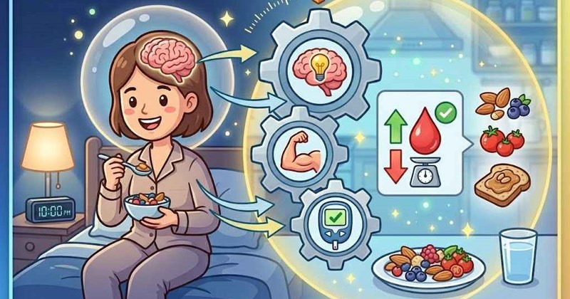 Ăn nhẹ trước ngủ giúp kiểm soát đường huyết