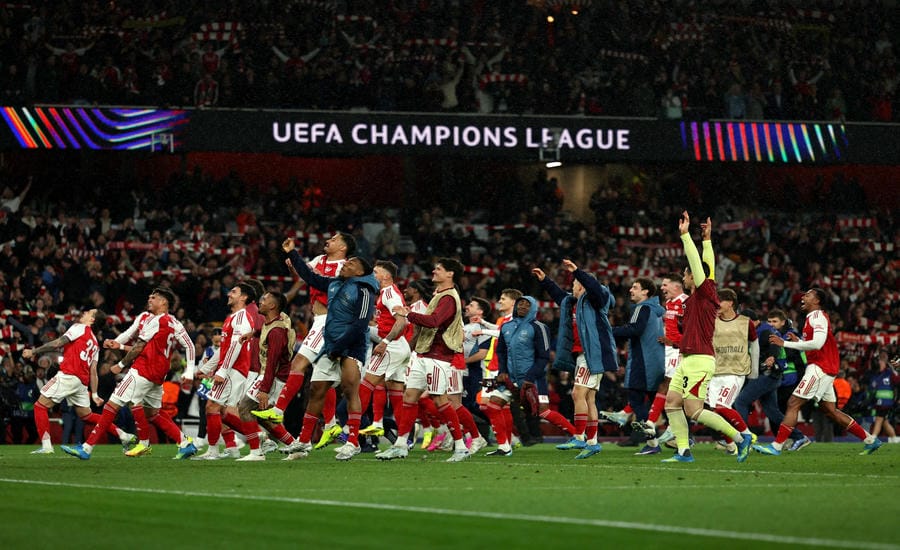 Arsenal bat l'Atletico Madrid pour se qualifier pour la finale de la Ligue des champions saison 2025-2026. Photo: AFP