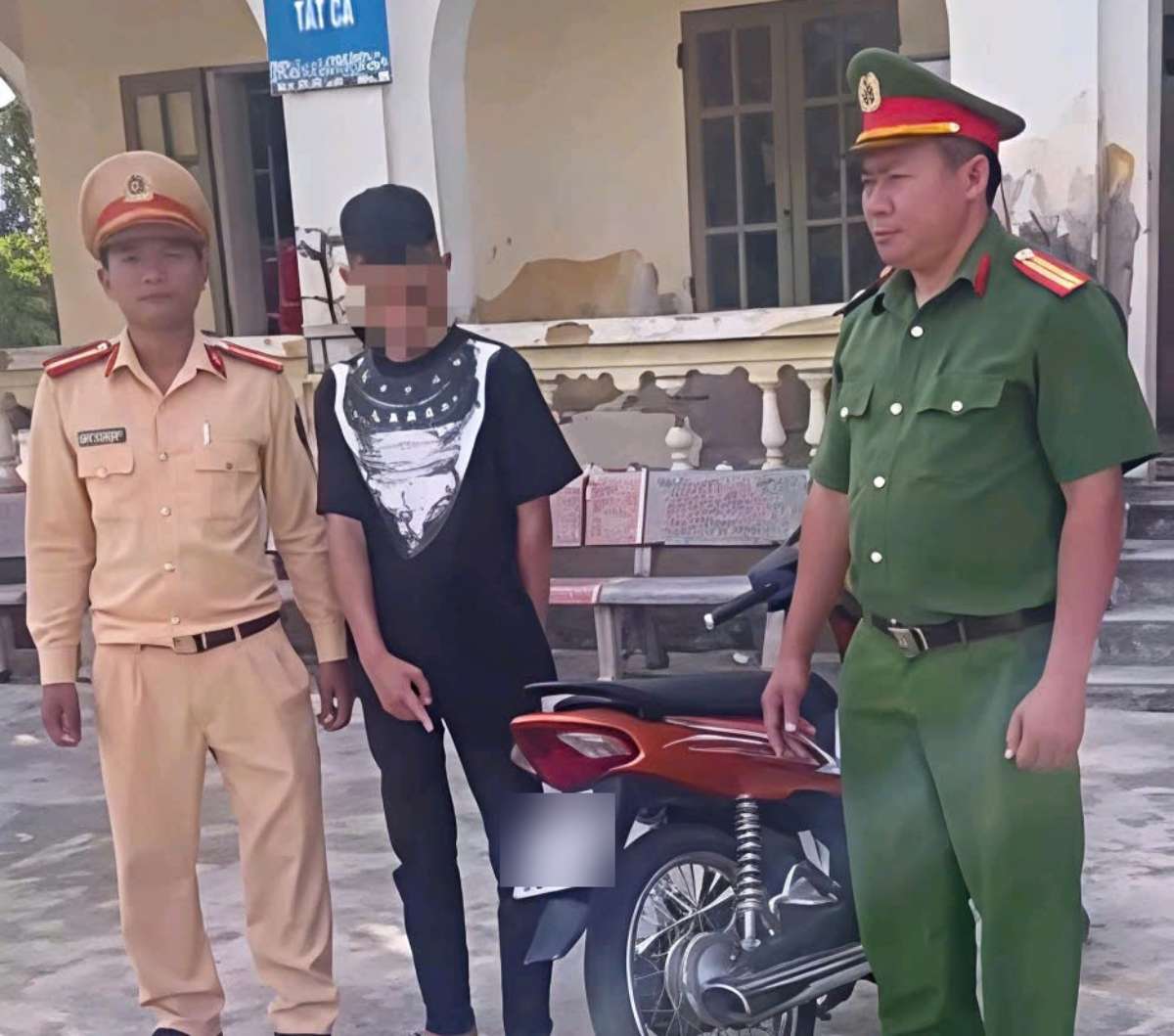 T.T.P tại cơ quan công an. Ảnh: Công an Ninh Bình