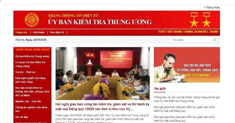 Cảnh sát cảnh báo về trang mạng xã hội giả mạo Ủy ban Kiểm tra Trung ương