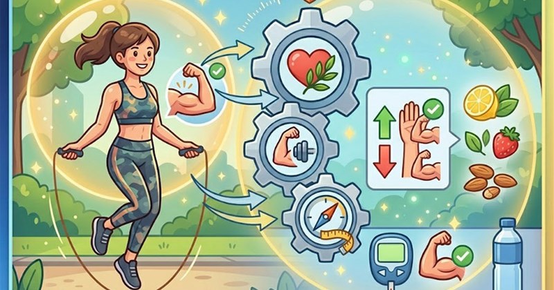Nhảy dây mỗi ngày giúp bắp tay thon gọn