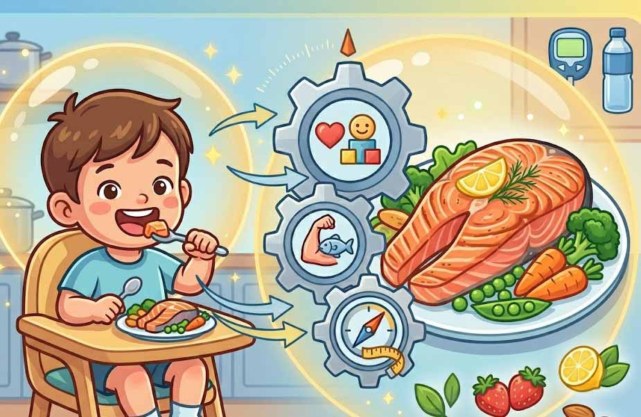 Refer to some salmon dishes that suit children's taste