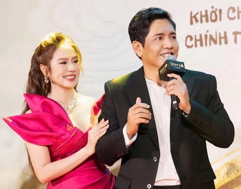Thanh Thuy and Duc Thinh. Photo: Film crew.