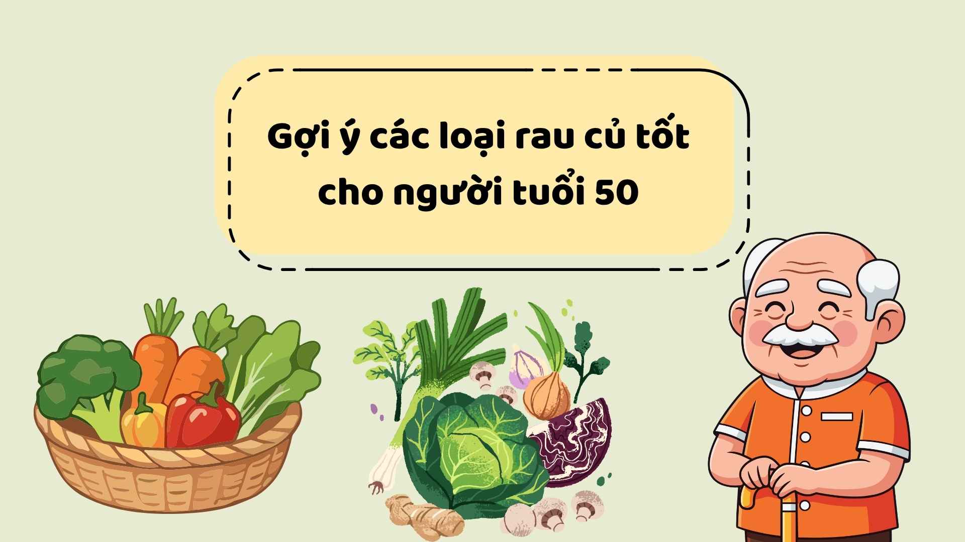 Suggesting good vegetables for people in their 50s