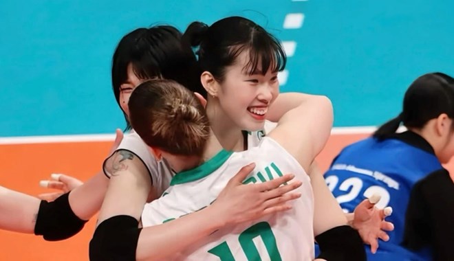 Thanh Thúy từng thi đấu cho đội Gunma Green Wings. Ảnh: GGW