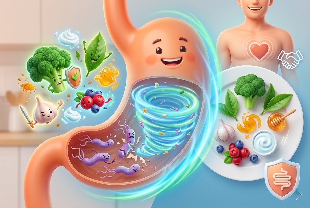 Foods that help inhibit HP bacteria in the stomach