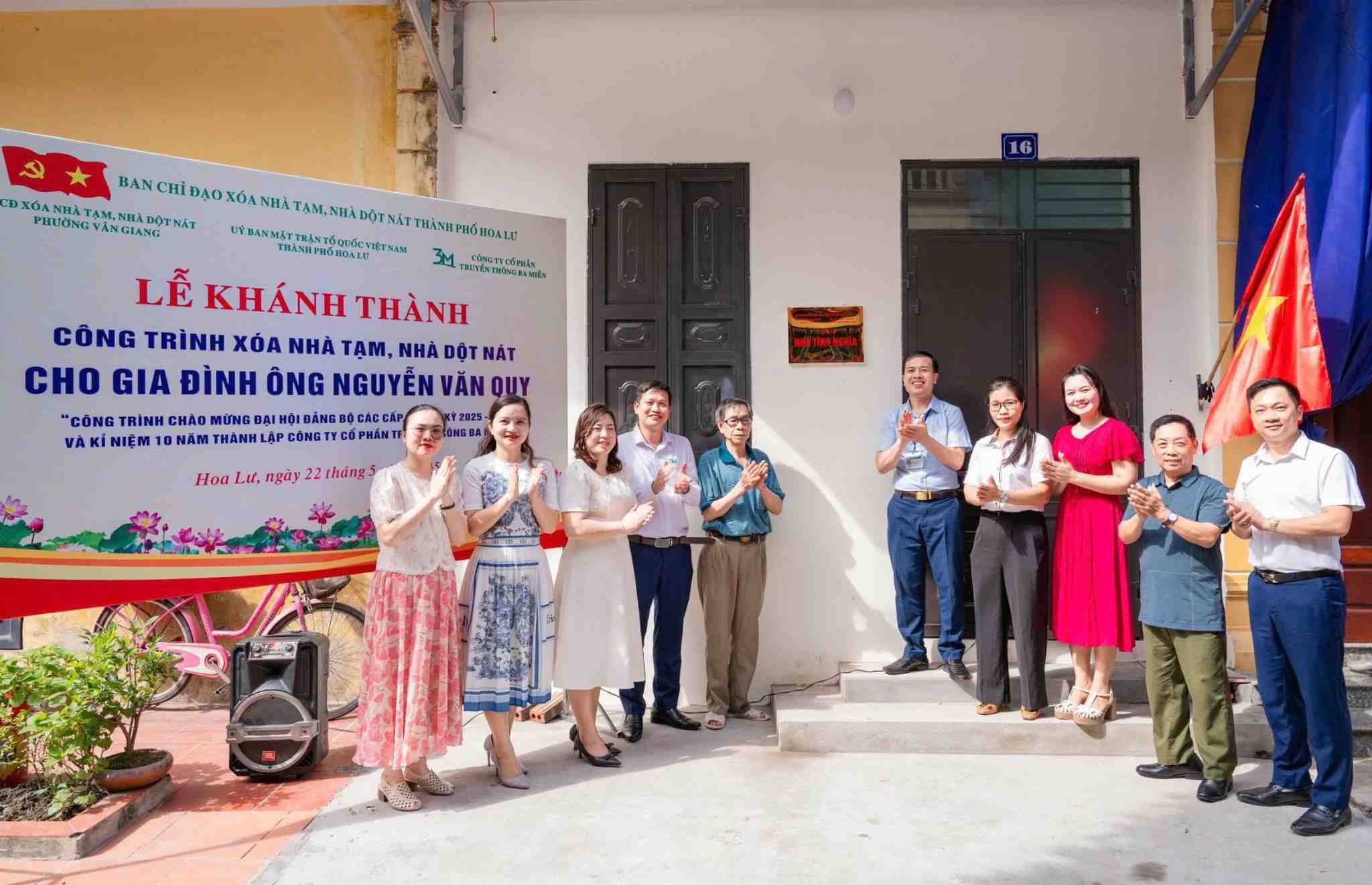 Sau gần 3 tháng xây dựng, ngôi nhà kiên cố rộng 60m2 đã hoàn thiện và bàn giao cho gia đình ông Nguyễn Văn Quy. Ảnh: Diệu Anh 