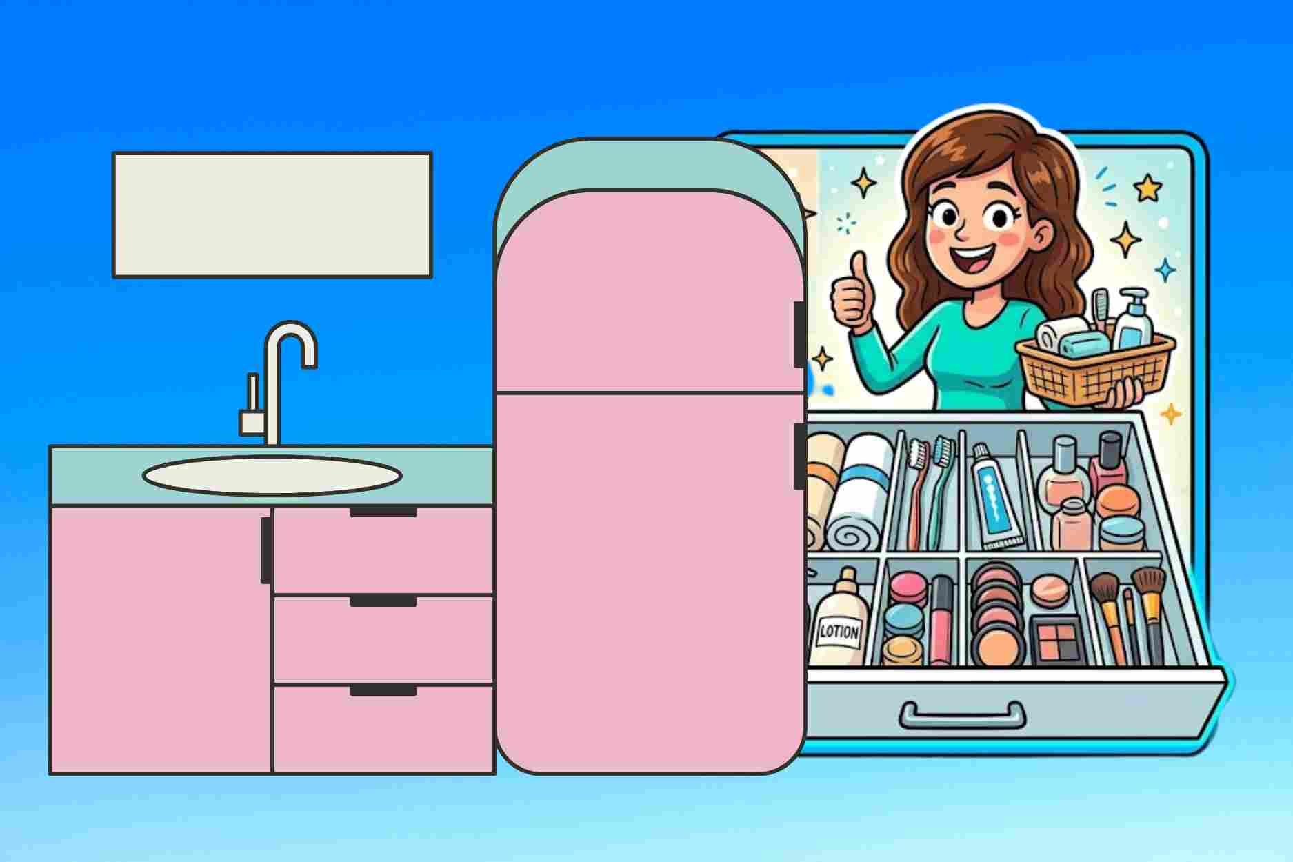 How to tidy up a small bathroom drawer in just a few steps