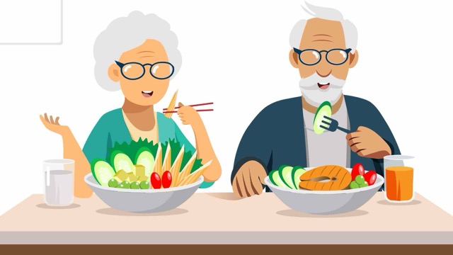 Dark green vegetables contain a lot of calcium, elderly people should increase their intake. Graphic photo: Huong Son